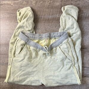 Free People Movement Start Up Heather Yellow Lounge Sweatpants Joggers Size L